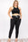 Plus Size Crop Tank Top & Ruched Pants Set