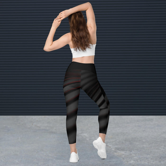 Crossover leggings with pockets