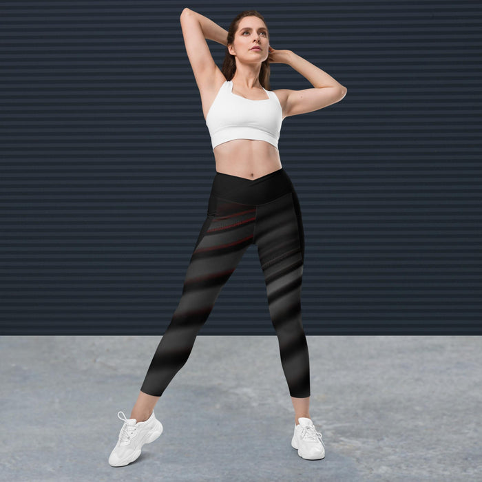 Crossover leggings with pockets