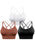 3 Pack Women's Sports Bra Padded Crisscross Activewear