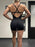 Sexy yoga open back cross jumpsuit