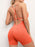 Sexy yoga open back cross jumpsuit