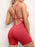 Sexy yoga open back cross jumpsuit