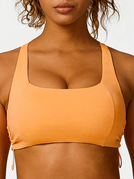 Drawstring wear yoga bra