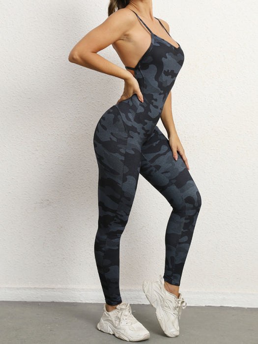 Women's backless yoga fitness jumpsuit