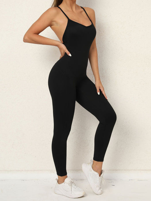 Women's backless yoga fitness jumpsuit