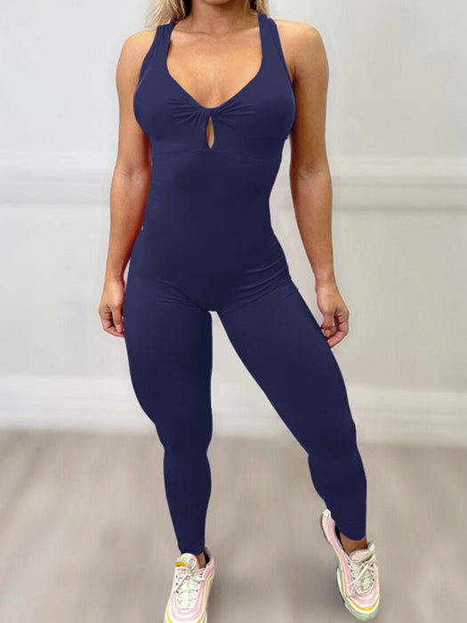 Women's backless yoga fitness jumpsuit