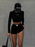 Women's knitted round neck long sleeve shorts + two-piece set